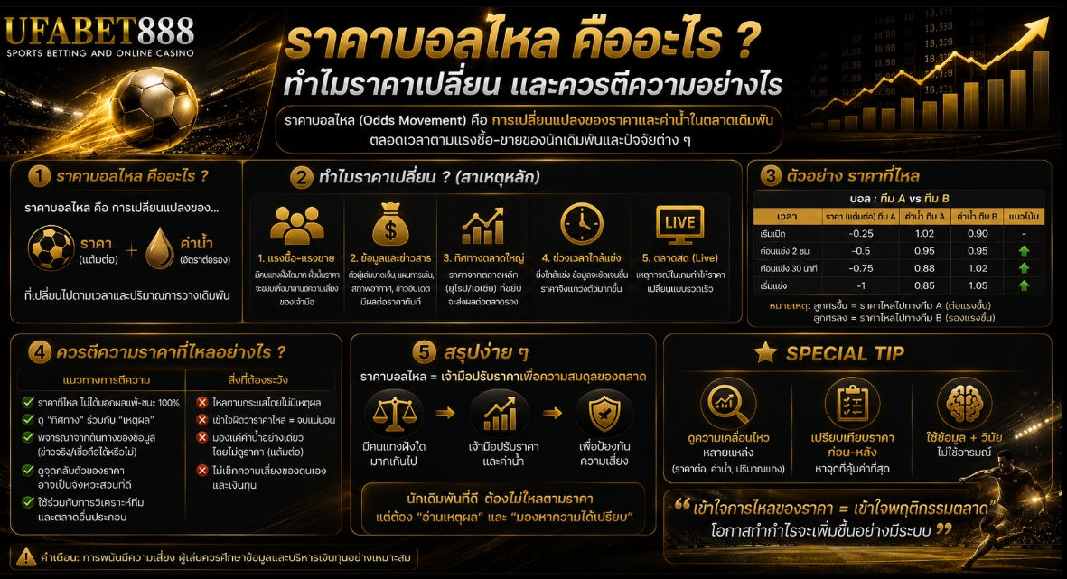 ราคาบอลไหล คืออะไร ทำไมราคาเปลี่ยนและควรตีความอย่างไร