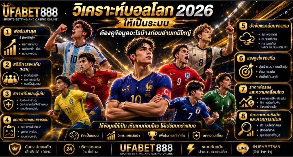 วิเคราะห์บอลโลก 2026 ให้เป็นระบบ ต้องดูข้อมูลอะไรบ้างก่อนอ่านเกมใหญ่